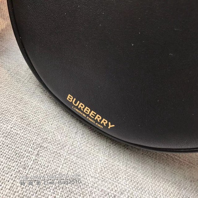 Burberry專櫃新款女包 巴寶莉黑色單肩包精巧的圓Louise路易絲包  db1184